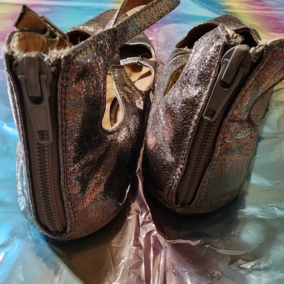 9 [Lane Bryant] Pewter Strappy Flats - Picture 4 of 11